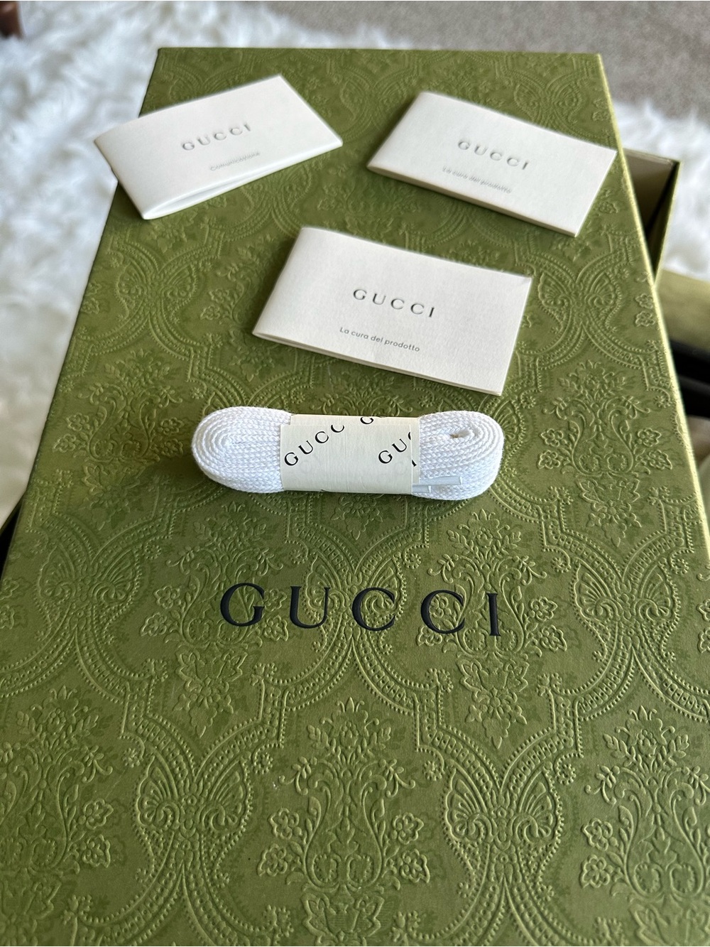 Gucci women’s Cream/White Platform Sneakers - Picture 8 of 8